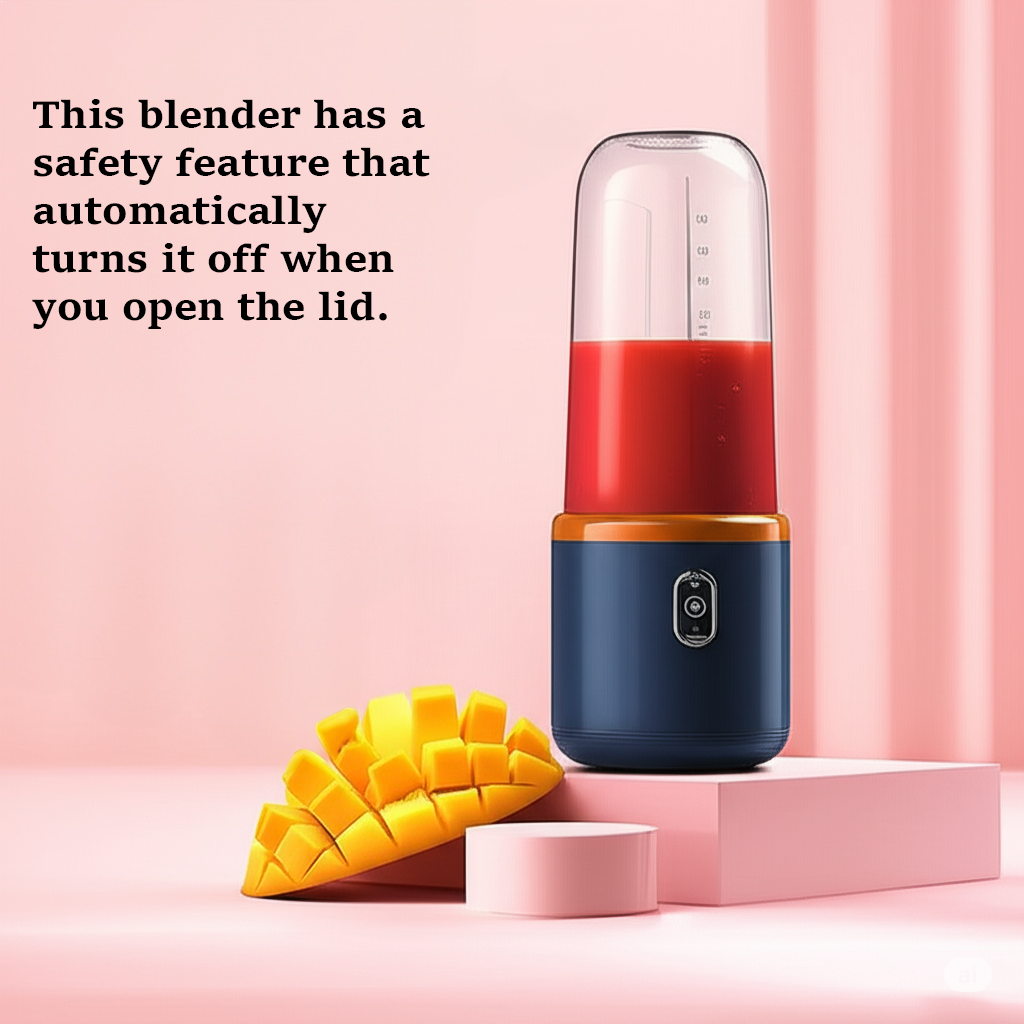 Portable USB Juicer Blender 400ml – 2-in-1 Electric Smoothie Maker with 2 Cups & Rechargeable Battery