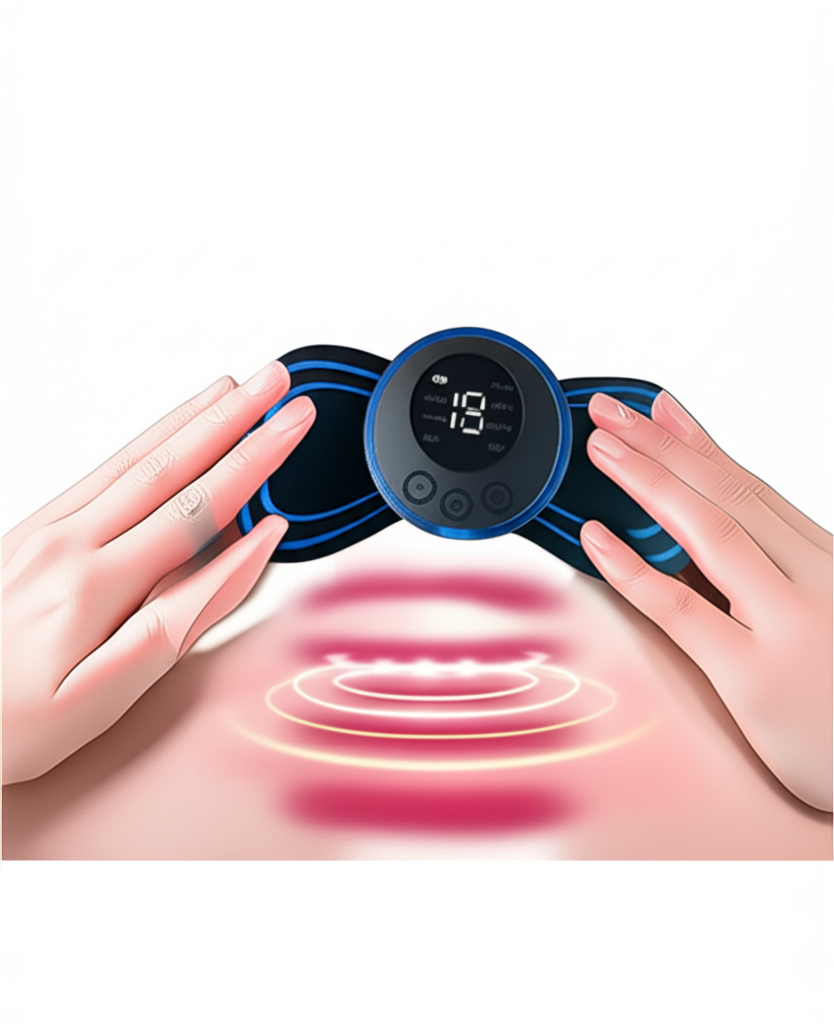 Mini Electric EMS Neck Massager – 8 Modes | 19 Intensity Levels | Muscle Relaxation & Pain Relief