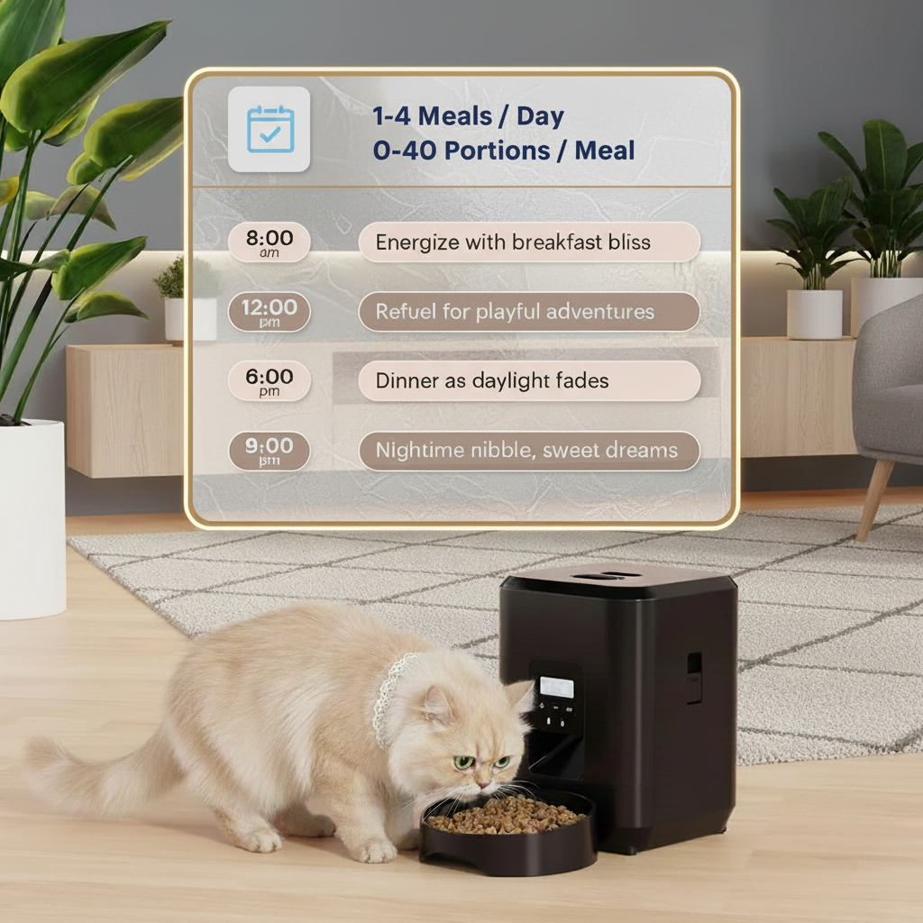 Smart Automatic Pet Feeder with Timer & Portion Control – Cat & Dog Food Dispenser