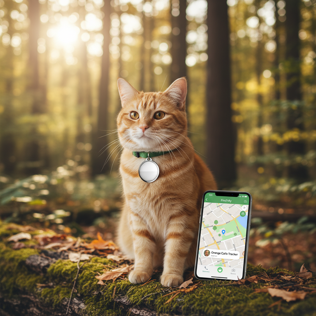 Mini Smart Pet GPS Tracker – Apple Find My Compatible Collar Locator (iOS/iTag)