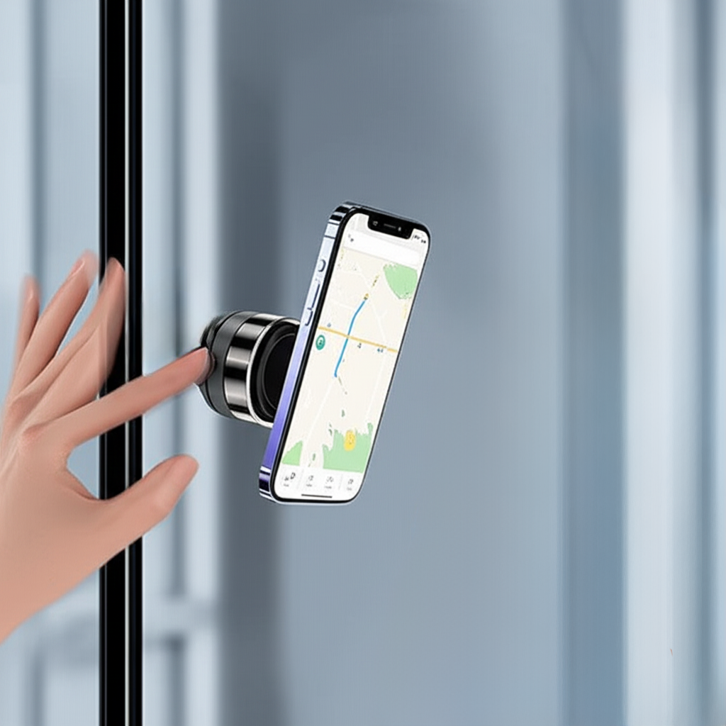 Magnetic Suction Cup Phone Holder – For Car, Home, & Office