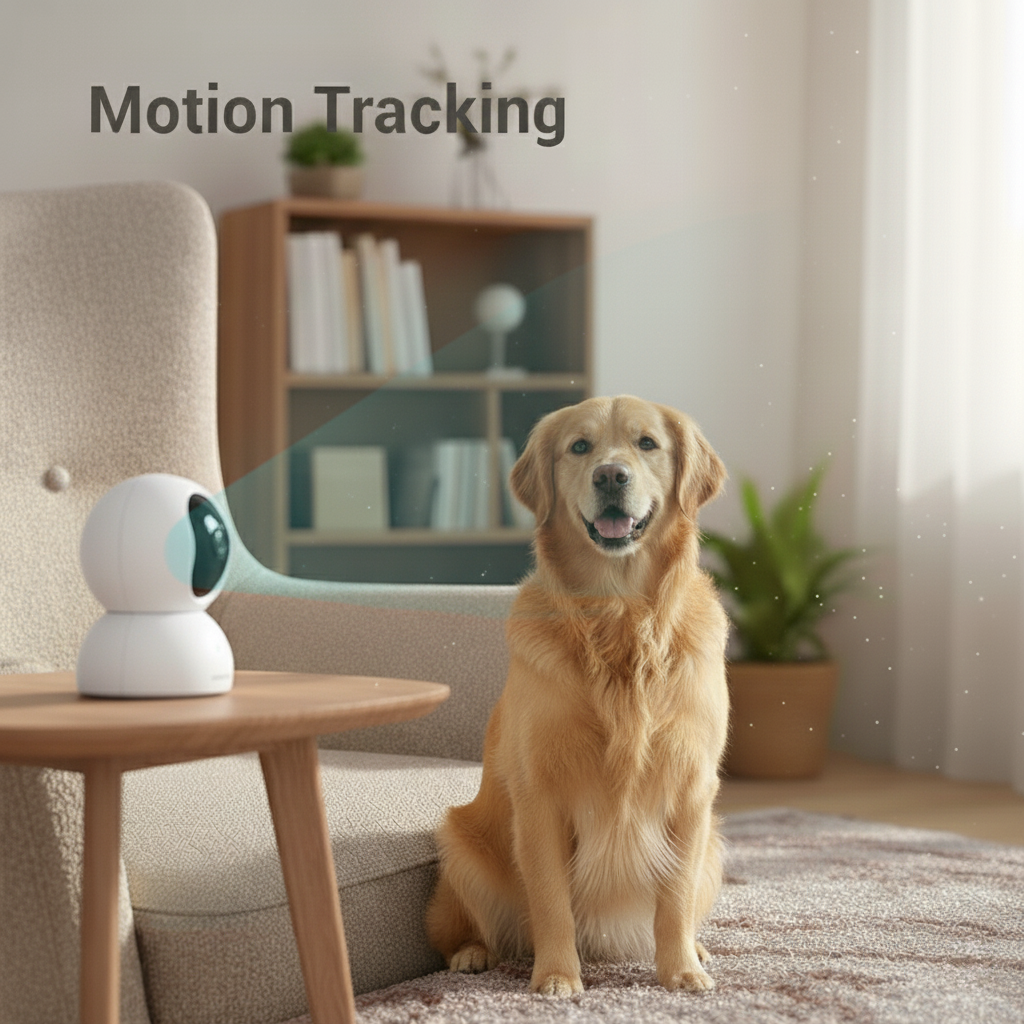 Smart Pet Camera – 360° Motion Tracking & Two-Way Audio