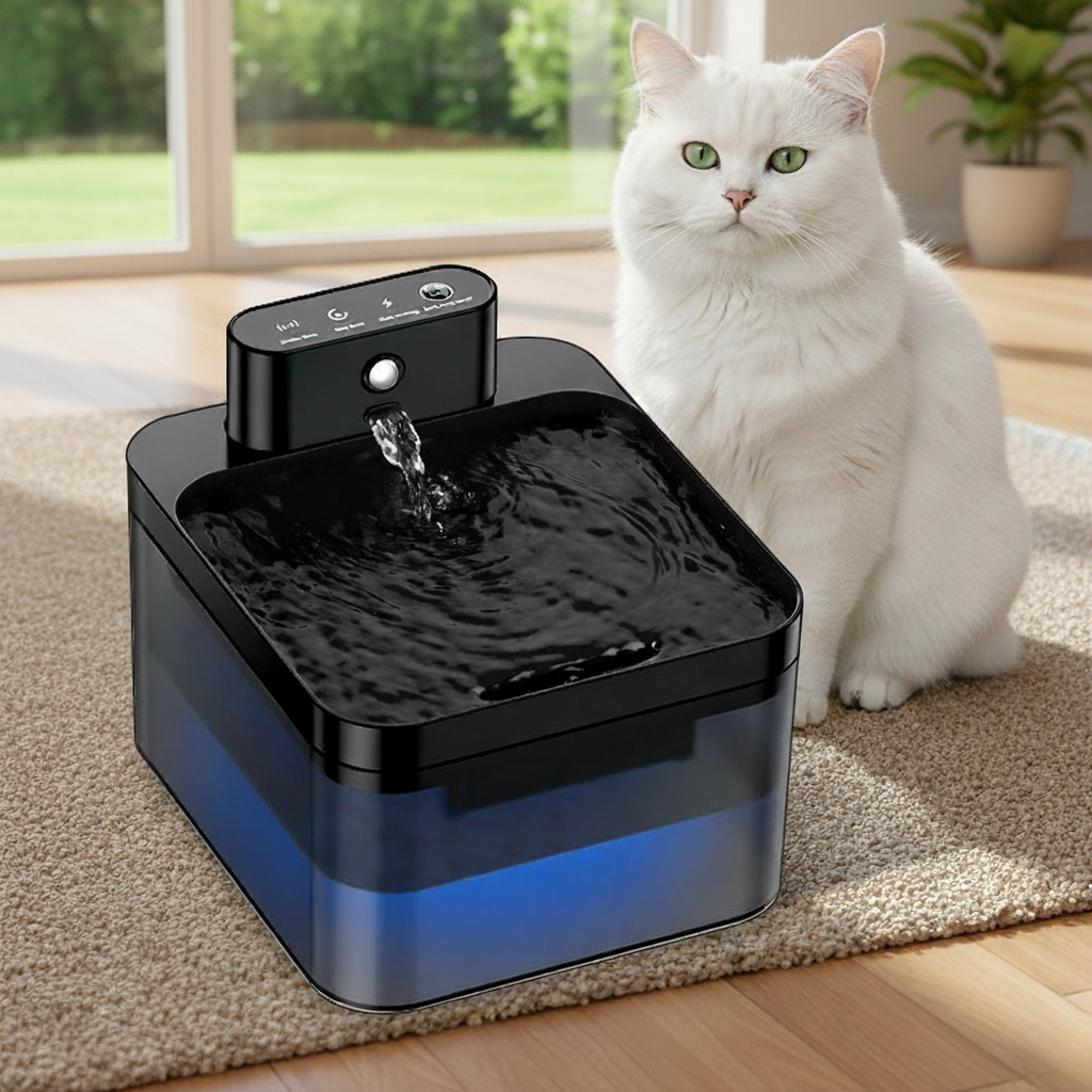 Wireless Smart Pet Water Fountain (2.2L / 74oz Capacity)