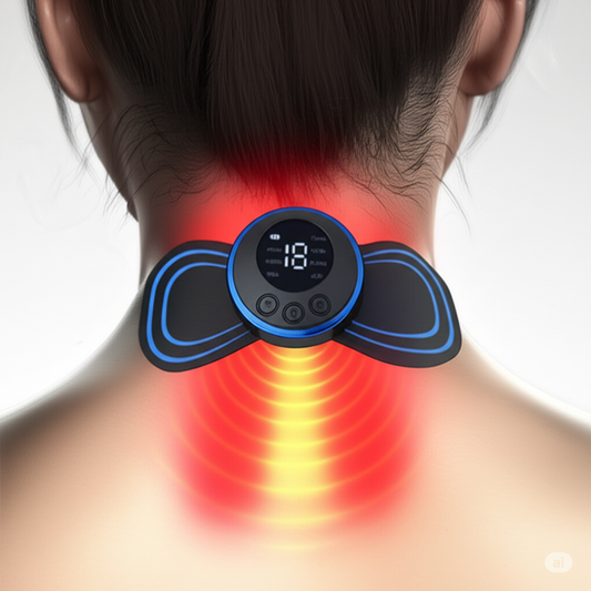 Mini Electric EMS Neck Massager – 8 Modes | 19 Intensity Levels | Muscle Relaxation & Pain Relief